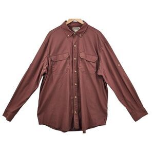 Duluth Trading Company Mens XL Brown Dry on the Fly Long Sleeve Shirt